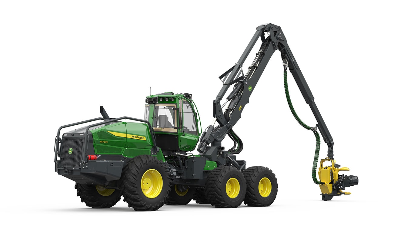 Ettevõtte John Deere ratastega metsalangetustraktor 1470H